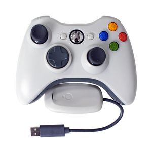 ワイヤレスゲームパッドジョイスティックXbox360 2.4G PC/PS3/Xbox 360コンソール用ワイヤレスゲームコントローラーには、小売ボックスドロップシッピング付きのロゴがあります