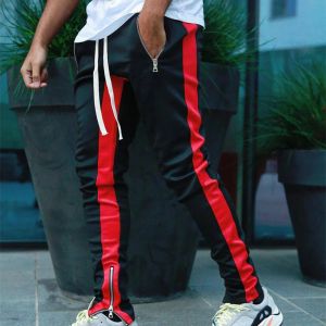 Pantolon 2021 Joggers Sıradan Pantolon Fitness Erkek Spor Giyim Takip Dipleri Sıska Sweatpants Pantolonlar Lacivert Spor Salyaları Jogger Track Pants