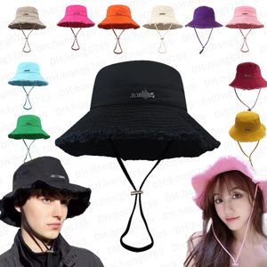 Classic JAC0UEMUS bucket hat designer Le Bob Artichaut Les Classiques men and women's wide hat can be folding fisherman hat adjustable travel cap