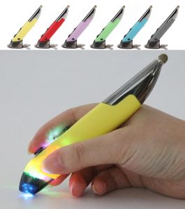 Ratos iluminados 2.4g caneta de mouse sem fio vertical em forma de caneta adequado para laptop tablet acessórios de computador modo duplo