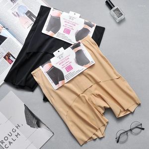 Women's Shapers Ice jedwabny jedwabny trzypunktowy trzypunktowy płaski kąt wiązki nogi wysokiej talii Pourpartum Belly Tuck Pants