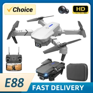 Drones KBDFA E88 PRO Professional Drone HD Camera WiFi FPV Height Hold Foldable Remote Control Aerial Photography Quadcopter Toys Gifts