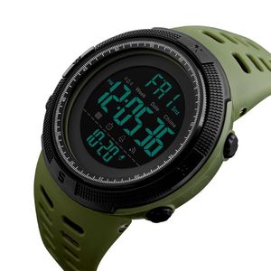 SKMEI 1251 MENS 스포츠 시계 다이브 50m 디지털 LED 시계 남성 전자 제품 캐주얼 손목 시계 2018240M