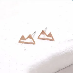 Stud Earrings Wholesale 10Pair/Lot Cute Snow Mountain Unique Ear Studs Nature Inspired Small Earings Gift Fashion Jewelry