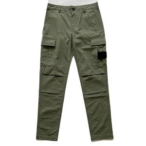 Primavera Carga de outono masculino calça de algodão regular de algodão com combate masculino calças táticas de vários bolsos esticados de esportes retos de fiess fiess