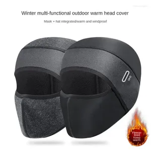 Cykelmössor Vinter varm för män Motorcykel Balaclava Windproect Sports Scarf Velvet Bike Face Cover Women vandring