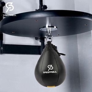 Kształt gruszki bokserskiej Pu Ball Speed ​​Ball z obrotową torbą wykładzającą bokeo prędkość prędkość uderzenie fitness trening siłowni Ćwiczenie ćwiczeń 240226