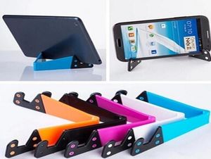 Supporto universale pieghevole per cellulare per smartphone e tablet Supporto doppio pieghevole a forma di V per telefoni Tabl6018782