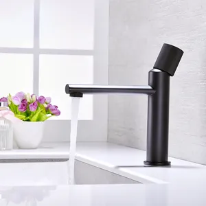 Torneiras de pia do banheiro MaBlack Gold Rose Faucet Bacia de latão Knurling Design Deck montado misturador de água escovado