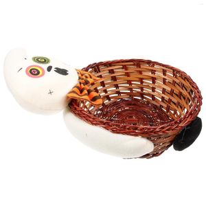 Plates Halloween Basket Hamper Ornament Gift Non-woven Fabric Storage Candy Container Holder Child