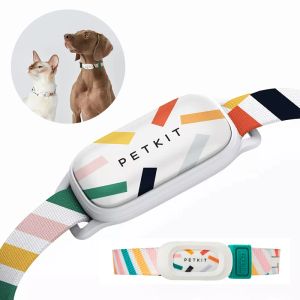 トラッカーPetkit Smart Pet Dog Cat CollarタグBluetoothトラッカーパーソナライズされた調整可能なナイロンインテリジェント子犬ロケーター音声アプリ作業