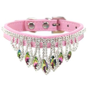 Yakalar bling rhinestone uydu taş prenses köpek kedi yaka moda özel evcil hayvan çoklu kolye küçük köpekler için kediler