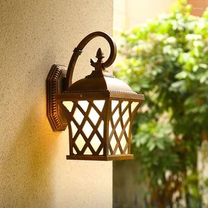 Vägglampa Europa vintage vattentäta ljus utomhus trädgård villa gård balkong korridor belysning bar gångning luminaria