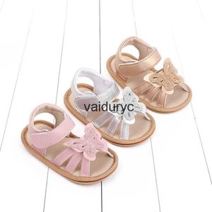 First Walkers Baby Summer Sandal for Toddler Girls 0-1 Years Anti-slip Glitter Butterfly Soft PU Casual Walikng Shoes OutdoorH24229