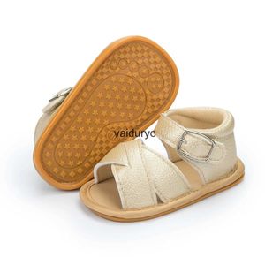 First Walkers Baby Girl Summer Sandals Rubber Sole Flat Anti-slip PU Leather Multicolor Infant 0-18M Newborns ShoesH24229
