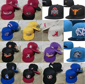 2024 All Team Mix Color Fan's NCAA USA College Baseball Adjustable Hat Men Women's One Size Vintage Flat Sport Base Ball Snapback Caps Letters A N Bone Chapeau Feb29-07