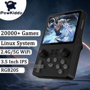 Spelare Powkiddy RGB20S Game Console Open Source System 3.5Im IPS Screen Handheld Retro Video Game Console 25000 Game Gifts for Kids