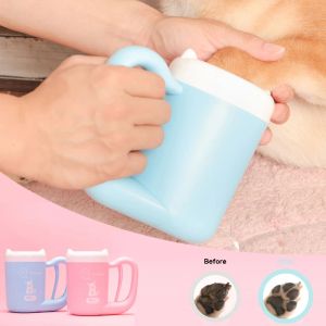 Acessórios ao ar livre portátil cão de estimação pata limpador copo macio silicone pet escova limpa rapidamente limpeza patas pés enlameados cão pé ferramentas lavagem