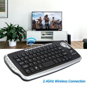 Tastiere tastiera wireless Funzione di retroilluminazione multifunzionale ergonomica 78 tasti 2.4G Mini tastiera con ruota a scorrimento del mouse trackball per