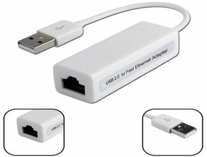 Adattatori di rete Fast Ethernet USB 20 100Mbps RJ45 Dongle per scheda adattatore LAN Ethernet Internet cablato USB esterno per tablet portatile6103915