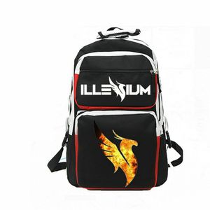 Phoenix backpack Illenium Prism daypack Famous school bag Game packsack Print rucksack Casual schoolbag Computer day pack