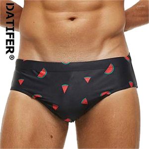 Homens de banho datifer verão mens shorts nadar briefs praia sexy removido respirável almofada impressão plus size bermudas masculina natação