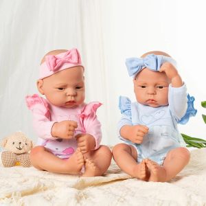 Dolls 16inch Reborn Doll Full Body Silicone Baby Soft Dolls Lifelike Baby Vinyl Bebe Doll Cute Reborn Baby Doll Toys For Girls Doll