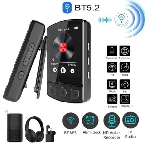 Gracze Sports Mp3 Player Clip Mini Walkman HiFi Bluetooth Compatybily 5.2 MP4 Muzyka Wsparcie Ebook/Reading/FM Radio/Voice/Clock