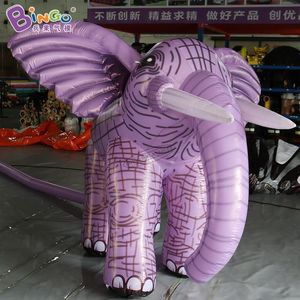 Atacado personalizado 4 metros de altura réplica de elefante inflável roxo/explosão de desenho animado de elefante para decoração brinquedos esportivos