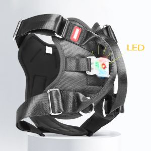 ハーネスLED LED LUMINOUS DOG HARNENS TACTICAL PETトレーニングベストLED光反射性NOPULL DOGハーネス小さな大きな犬2023新しい