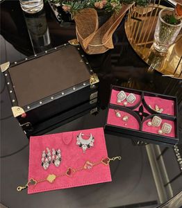 ILIVI Portagioie monogramma da collezione modello diamante nero Vino rosso portaoggetti classico multiuso custodia per trucco organizer Fashio2891117