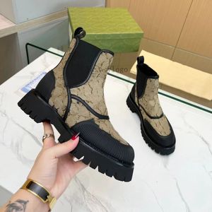 Designer Shoes CANVAS ANKLE BOOT men Women Horsebit Loafers Boots luxury leather Platform Canvas Ankle Boots Leisure Lug Sole Loafers outdoors Shoes 35-45 02