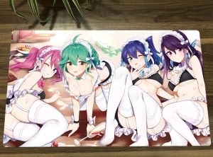 パッドYugioh Arcv Sisters Rin Yuzu Ruri Serena Tcg Mat Anime Girls Trading Card Game Mat CCG Playmat Mouse Pad 60x35cm無料バッグ