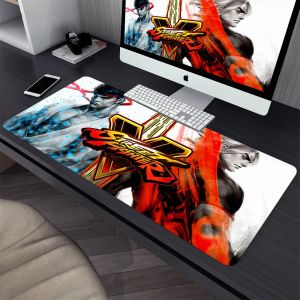 Pads Street Fighter, großes Gaming-Mauspad, Computer-Mauspad, Gamer, Laptop, Mauspad, Büro-Mauspad, XXL-Teppich, Tastaturmatte, Schreibtischunterlage