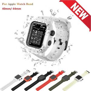 Designer-Vollschutz-wasserdichtes Cover-Gehäuse für Apple Watch-Armbänder, 4044 mm, Sport-Silikon-Armband, Armband für iWatch Serie 4, DesignerR5YOR5