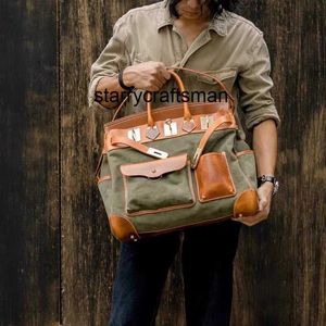 Totes äkta läder handväska L handväska 40 cm handgjorda äkta läderdukplantor garvade en axelväska för män