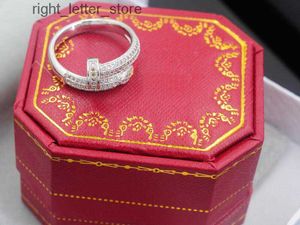 Rings Realfine888 3a 40 Catier Diamonds Wedding Rings In Silver/Gold/Rose Gold Jewelry Luxury Designer for Woman Box 6-10 240229