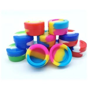 Contenitori antiaderenti Scatola in silicone Contenitore in silicone da 5 ml Accessori per fumatori Barattoli per uso alimentare Portaoggetti per prodotti elettronici