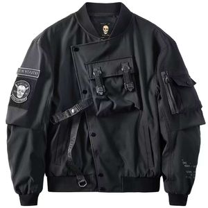 Våren och hösten American Heavyweight Pilot Jacket Mäns stora funktionella kappa Workwear Korean Edition Trendy Baseball Suit Trendy Brand