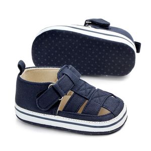 Verão crianças nascido sandales moda macio berço sapatos primeiro walker infantil bebê meninos sapatos anti deslizamento sandálias sapatos para 0-18m 220219