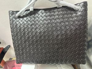 BVS Andiamo Women Large Andiamo Tote Bag Top Handle Supple Intercciato Nappa Leather