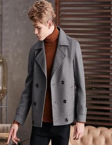 Men039S jackor Minglu Wool Short Mens High Quality Double Breasted Autumn Winter Male Coats Fashion Slim Fit Casual Man2899857