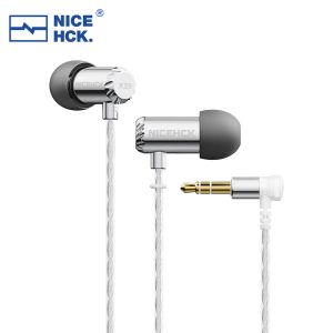 Hörlurar Nicehck X39 HD Microfon Wired Earphone HiFi Earbud 6mm Titanium Plated Dynamic Headset Vocal Bass Music inear Monitor IEM X49