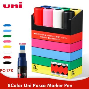 Markers Posca Markers Pen, PC17K 15mm Extra Broad Tip Japanese Uni Supplies For Kids Back To School Paintings Comic Poster Marcadores