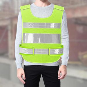 Motorcycle Apparel Reflective Vest High Visibility Work Running Hiking Biking Construction Protector Sleeveless With Strips Adults Women