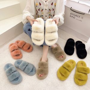 2024 Kvinnor Outdoor Slippers Womens Designer Sandaler Slides Gai Brown inomhus Slide Fashion Slipper Storlek 35-42