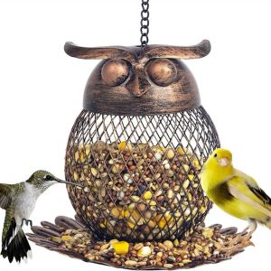 Karmienie karmnika dla ptaków metal zewnętrzny narzędzie do karmienia automatycznego karmienia ptaków wisząca nakrętka karmienia wielu otworów uchwyt na żywność pojemnik na żywność