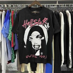 Men's T-shirts 2024 Sleeve Tee Men Women High Quality Streetwear Hip Hop Fashion T Shirt Hell Star Hellstar Short 666