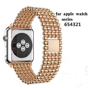 Apple Watch Ultra 49mm Bant 41mm 45mm 40mm 44mm 38mm 42mm 5 boncuk tarzı metal kemer bileklik Iwatch Serisi 8 7 5 3 4 SE 6 Bantlar Designer97