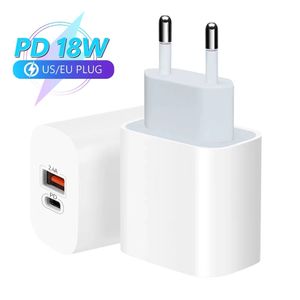 UE/US Plug PD USB CRARMER 18W 2.4A Quik Charge ładowarka telefonu komórkowego dla Samsung Xiaomi Huawei Fast Wall Adapter